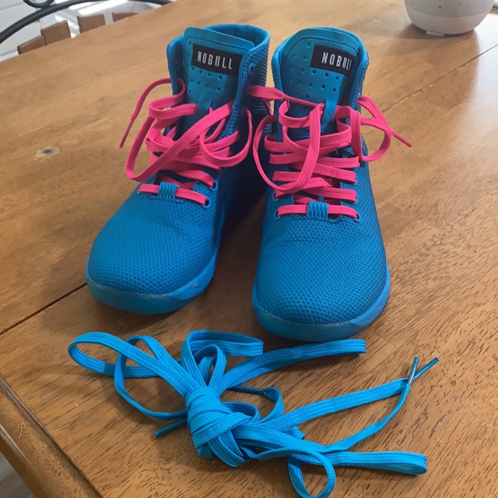 Nobull superfabric trainer high Neon blue women 8